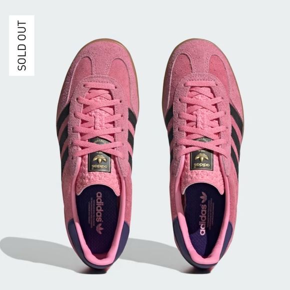 NWT Adidas Gazelle Indoor Sneakers Pink Bliss Gum Sole Women’s Size 5.5 - Picture 2 of 16